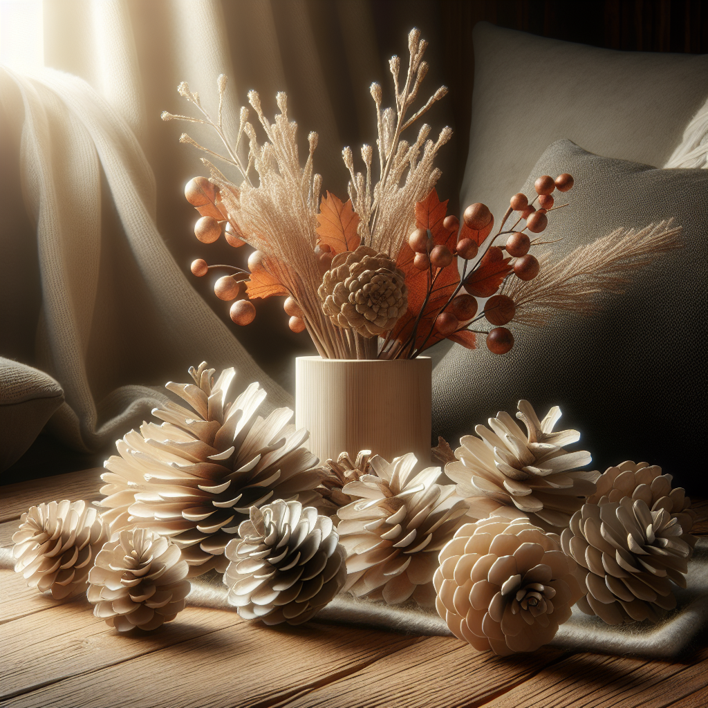 Creëer Betoverende Herfstdecoraties met Gebleekte Dennenappels