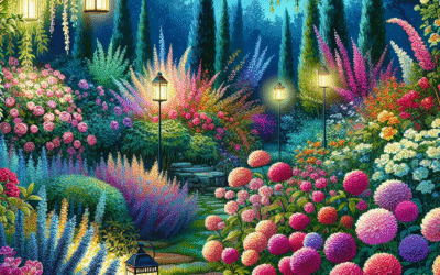 Mei Magie: Ontwaak je Tuin met Bloemenpracht en Sfeervolle Verlichting