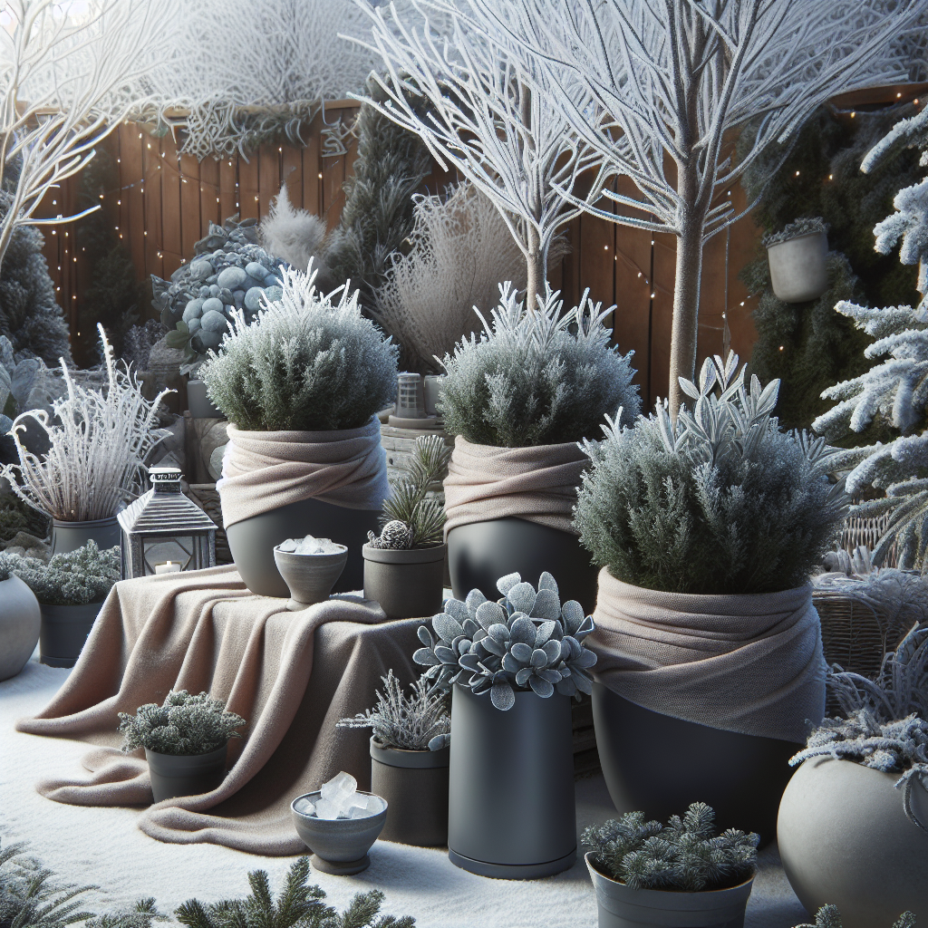 Winterklaar: Bescherm Je Tuin met Vorstbeschermingsdoek en Stijlvolle Potten