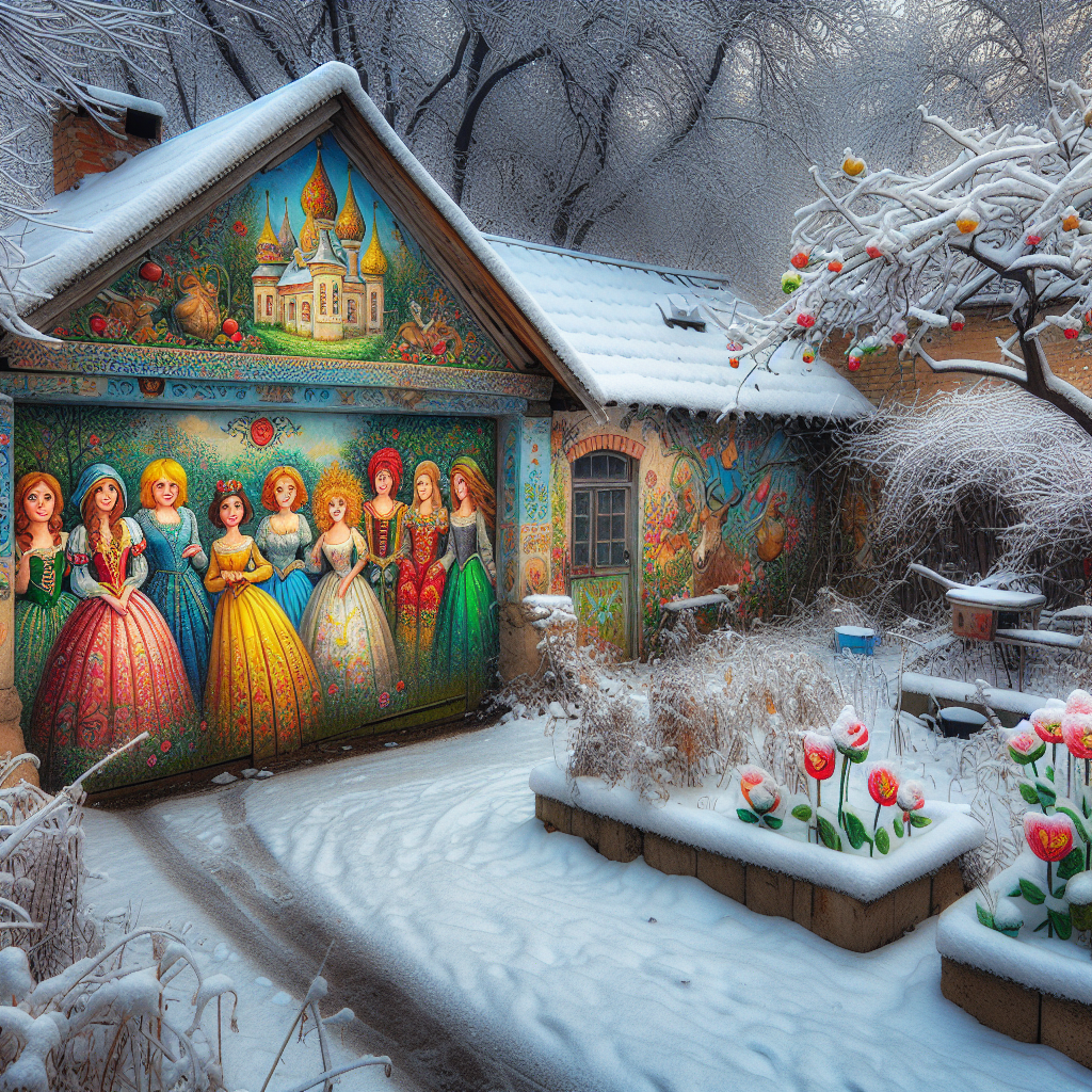 Een Magische Wintertuin: Sneeuwwitje en de Zeven Dwergen Herleven in Kleuren