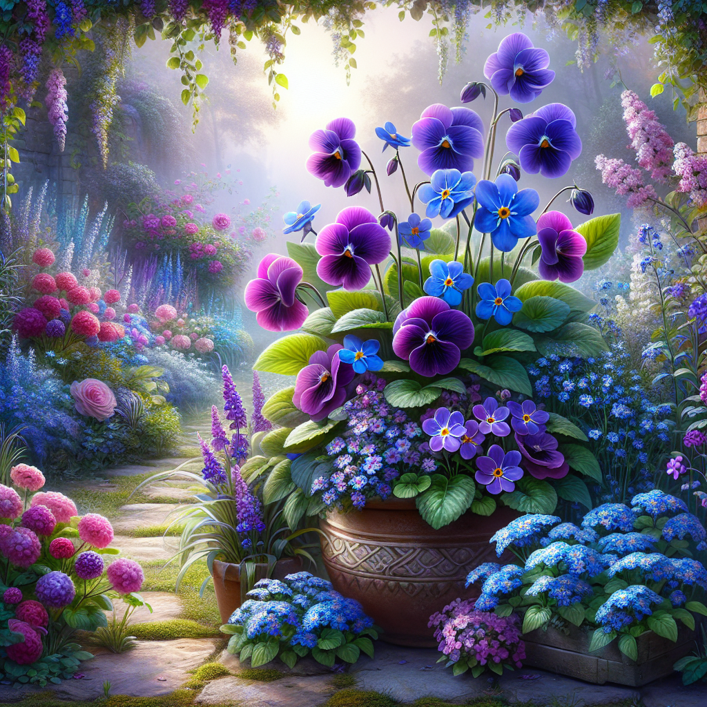 Betoverende Bloemen: Viooltjes en Vergeet-mij-nietjes in Jouw Tuin