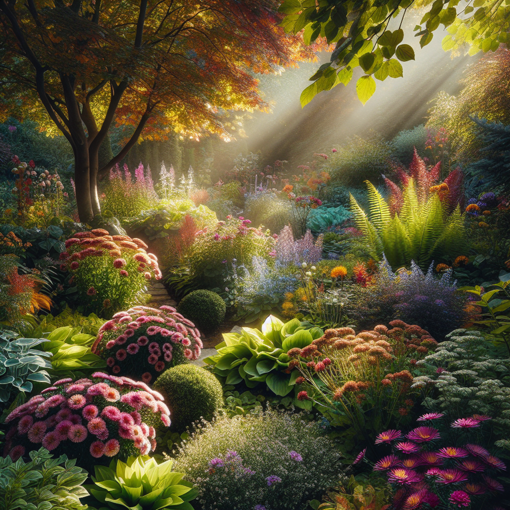 Herfsttuin Pracht: Kleur en Leven voor Zon en Schaduw