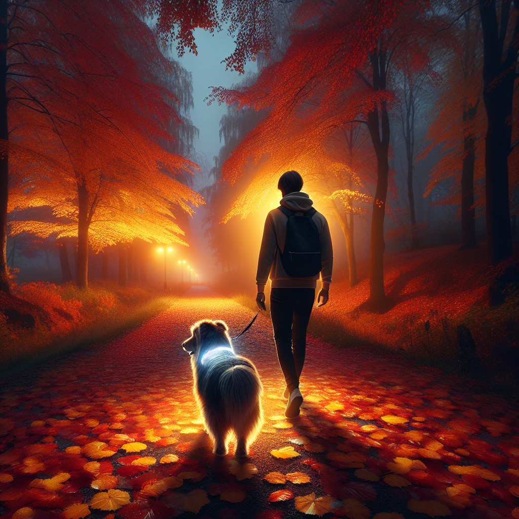 Stralend de Herfst in: Zorg voor Veilige Avondwandelingen met je Hond