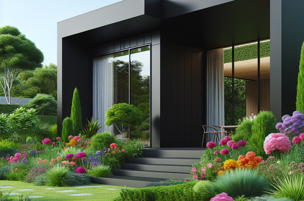 Zwarte Huizen: Tijdloze Elegantie die Tuinen Laat Stralen