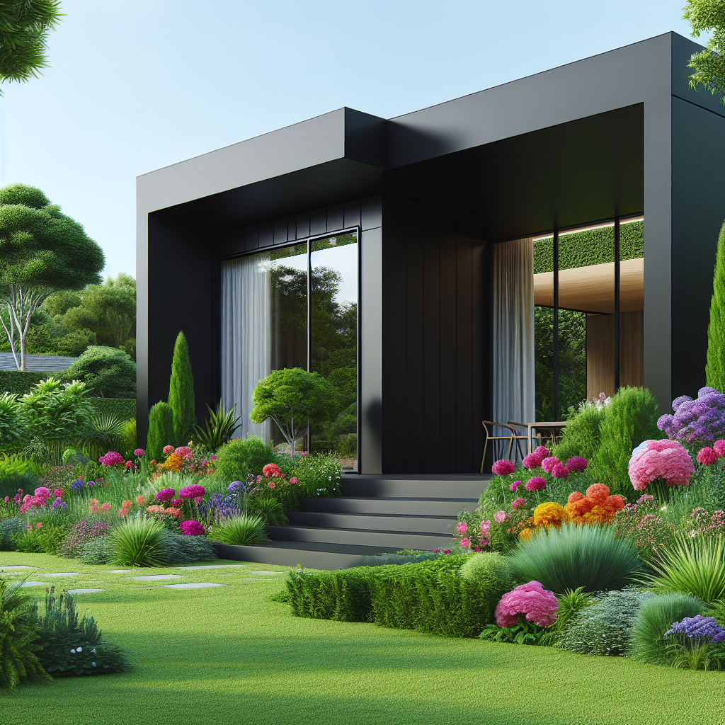 Zwarte Huizen: Tijdloze Elegantie die Tuinen Laat Stralen
